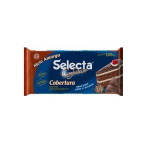 Selecta Confeiteiro Cobertura Sabor Chocolate Meio Amargo 1,01Kg