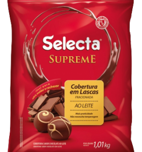 Selecta Supreme Cobertura em Lascas Sabor Chocolate Ao Leite 1,01Kg